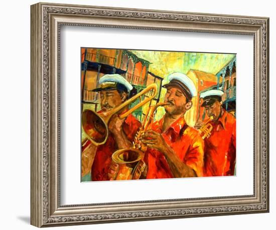 Big Brass Beat In New Orleans-Diane Millsap-Framed Premium Giclee Print