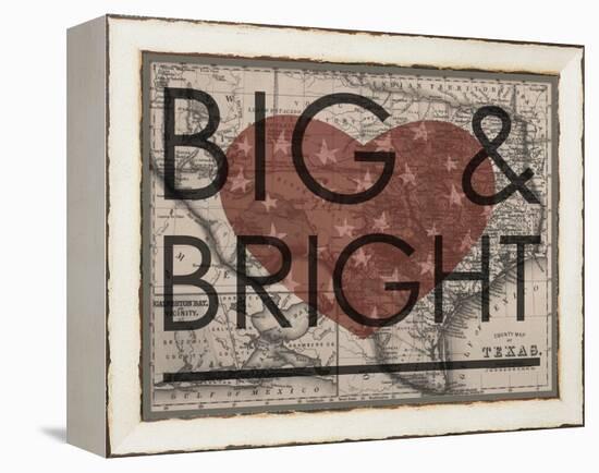 Big & Bright - 1864, Texas Mitchell Plate, Texas, United States Map-null-Framed Premier Image Canvas