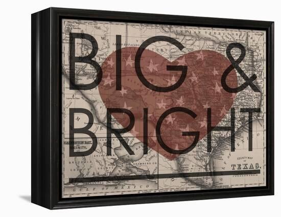 Big & Bright - 1864, Texas Mitchell Plate, Texas, United States Map-null-Framed Premier Image Canvas