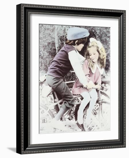Big Brother and Little Sister on Bike-Nora Hernandez-Framed Giclee Print