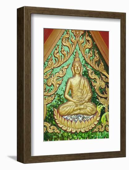 Big Buddha Temple Roof Detail, Fan Island, Wat Phra Yai, Ko Samui, Thailand-Cindy Miller Hopkins-Framed Photographic Print