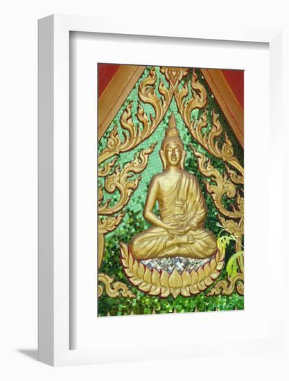 Big Buddha Temple Roof Detail, Fan Island, Wat Phra Yai, Ko Samui, Thailand-Cindy Miller Hopkins-Framed Photographic Print