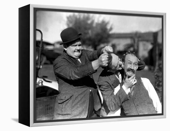 Big Business, Oliver Hardy, Stan Laurel [Laurel and Hardy], James Finlayson, 1929-null-Framed Stretched Canvas
