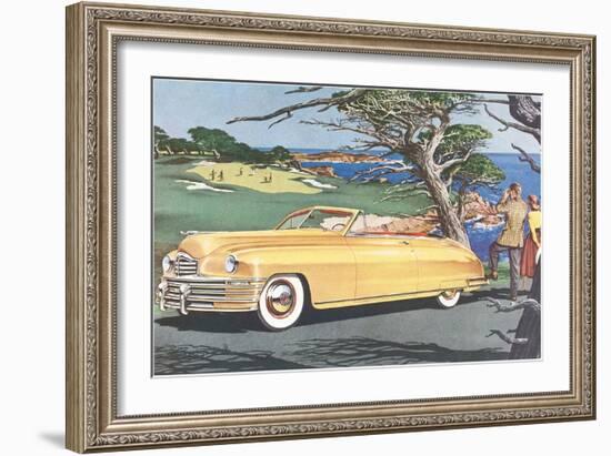 Big Car by Golf Course-null-Framed Art Print