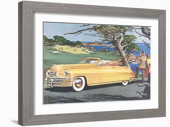 Big Car by Golf Course-null-Framed Art Print