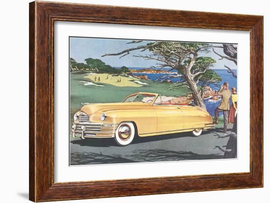 Big Car by Golf Course-null-Framed Art Print