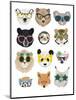 Big Cats In Fancy Glasses-Hanna Melin-Mounted Art Print