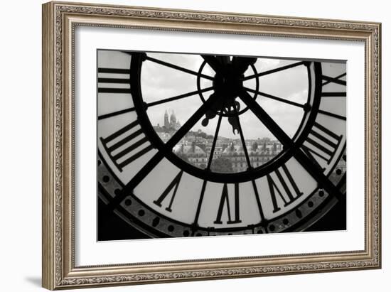 Big Clock Horizontal Black and White-Chris Bliss-Framed Photographic Print