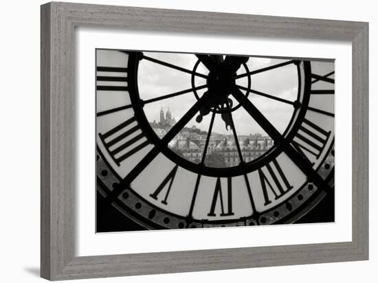 Big Clock Horizontal Black and White-Chris Bliss-Framed Photographic Print