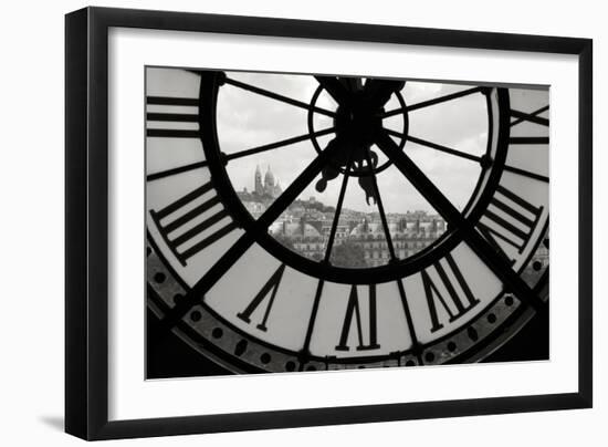 Big Clock Horizontal Black and White-Chris Bliss-Framed Photographic Print