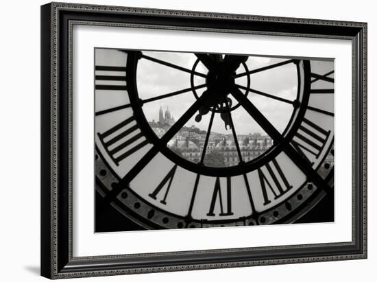 Big Clock Horizontal Black and White-Chris Bliss-Framed Photographic Print