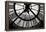 Big Clock Horizontal Black and White-Chris Bliss-Framed Premier Image Canvas