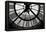 Big Clock Horizontal Black and White-Chris Bliss-Framed Premier Image Canvas