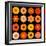 Big Collection of Various Orange Pattern Flowers-tr3gi-Framed Art Print