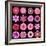 Big Collection of Various Purple Pattern Flowers-tr3gi-Framed Art Print