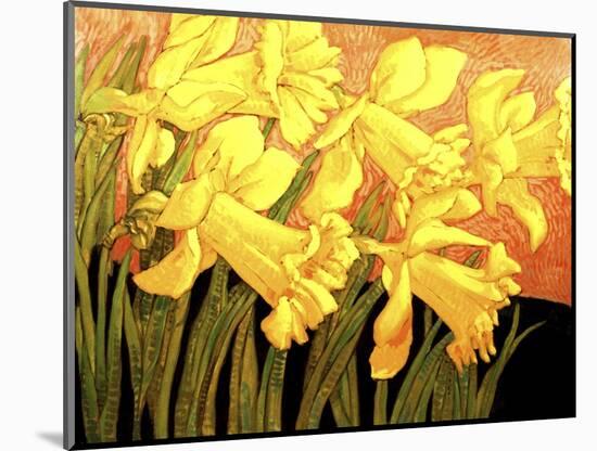 Big Daffodils-John Newcomb-Mounted Premium Giclee Print