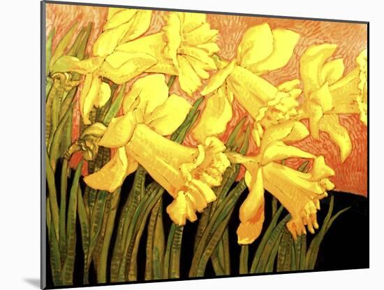 Big Daffodils-John Newcomb-Mounted Giclee Print