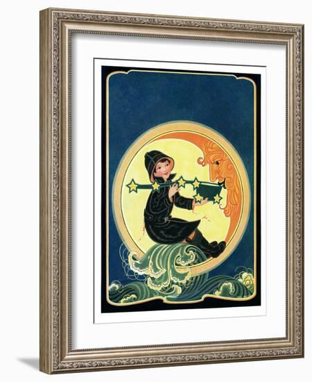 Big Dipper and the Moon - Child Life-Hazel Frazee-Framed Giclee Print