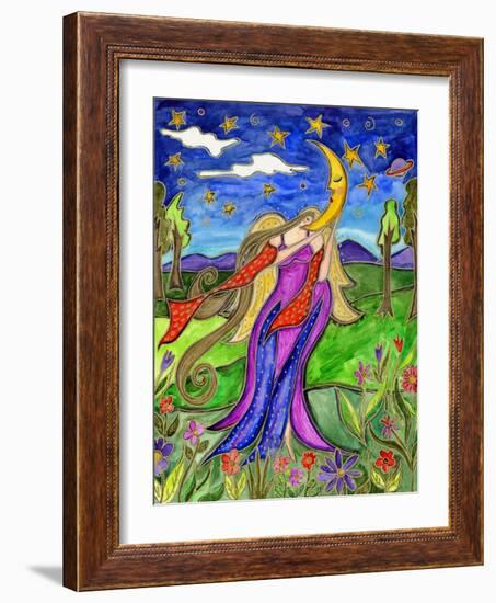 Big Diva Angel and Moon-Wyanne-Framed Giclee Print