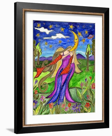 Big Diva Angel and Moon-Wyanne-Framed Giclee Print