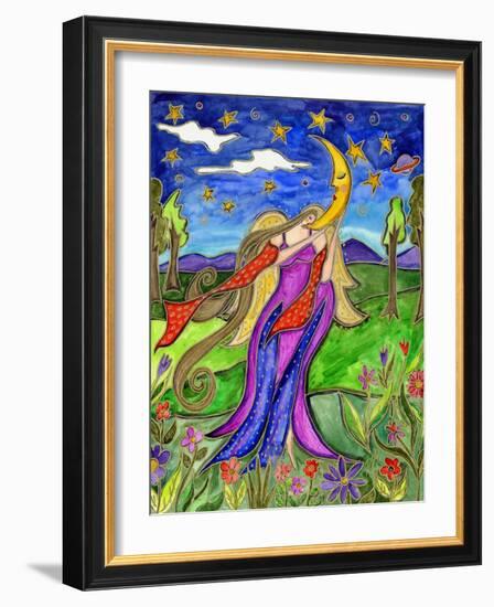 Big Diva Angel and Moon-Wyanne-Framed Giclee Print