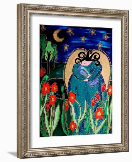 Big Diva Angel with Bird-Wyanne-Framed Giclee Print