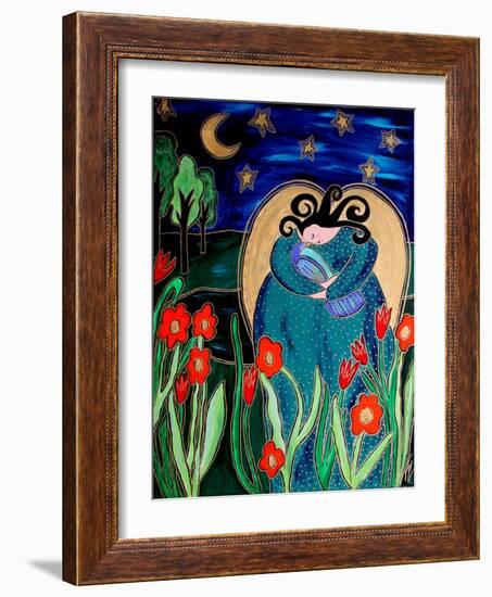 Big Diva Angel with Bird-Wyanne-Framed Giclee Print