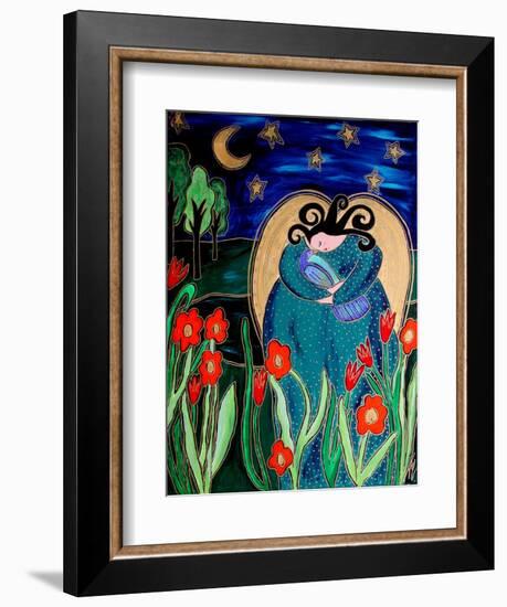 Big Diva Angel with Bird-Wyanne-Framed Giclee Print