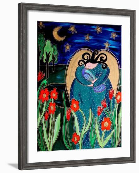 Big Diva Angel with Bird-Wyanne-Framed Giclee Print