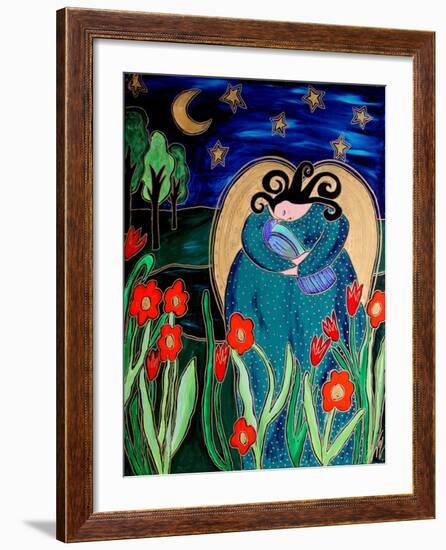 Big Diva Angel with Bird-Wyanne-Framed Giclee Print