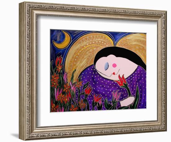 Big Diva Angel with Flowers-Wyanne-Framed Giclee Print