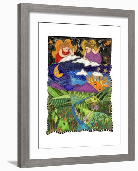 Big Diva Angels Quilting Our World-Wyanne-Framed Giclee Print