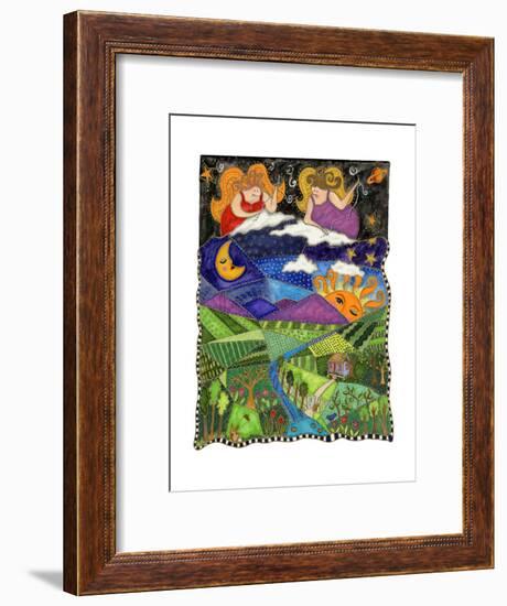 Big Diva Angels Quilting Our World-Wyanne-Framed Giclee Print