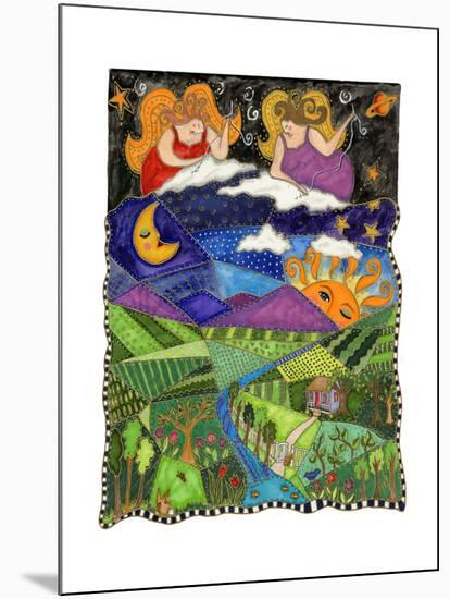 Big Diva Angels Quilting Our World-Wyanne-Mounted Premium Giclee Print