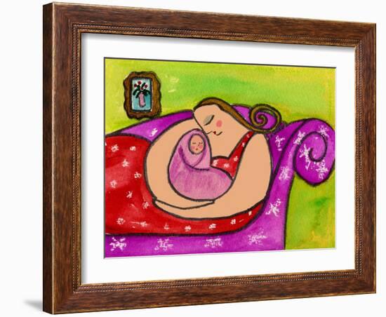 Big Diva Asleep with Baby-Wyanne-Framed Giclee Print