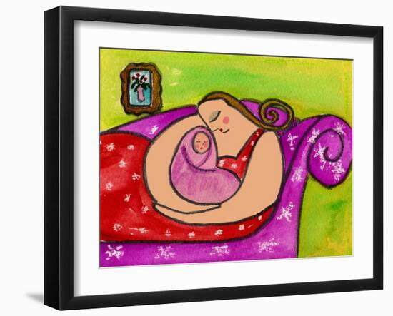 Big Diva Asleep with Baby-Wyanne-Framed Giclee Print