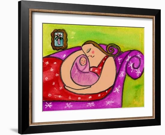 Big Diva Asleep with Baby-Wyanne-Framed Giclee Print