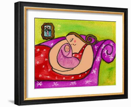 Big Diva Asleep with Baby-Wyanne-Framed Giclee Print