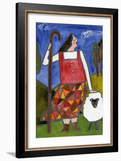 Big Diva Bo Peep and Sheep-Wyanne-Framed Giclee Print