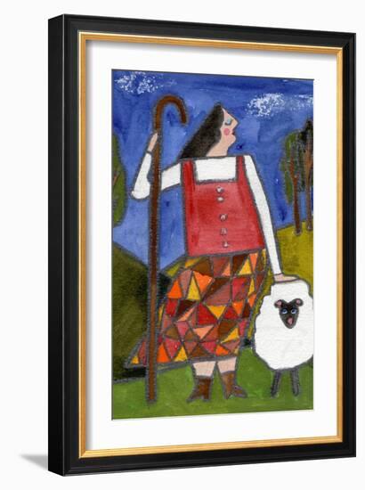 Big Diva Bo Peep and Sheep-Wyanne-Framed Giclee Print