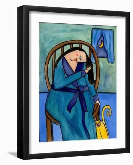 Big Diva Combing Her Hair at Midnight-Wyanne-Framed Giclee Print