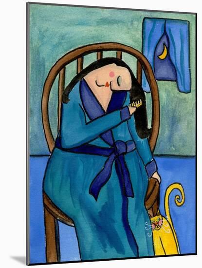 Big Diva Combing Her Hair at Midnight-Wyanne-Mounted Giclee Print