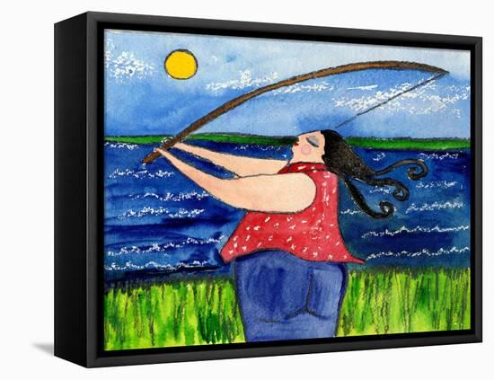 Big Diva Fishing-Wyanne-Framed Premier Image Canvas