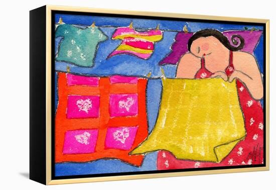 Big Diva Hanging Laundry to Dry-Wyanne-Framed Premier Image Canvas