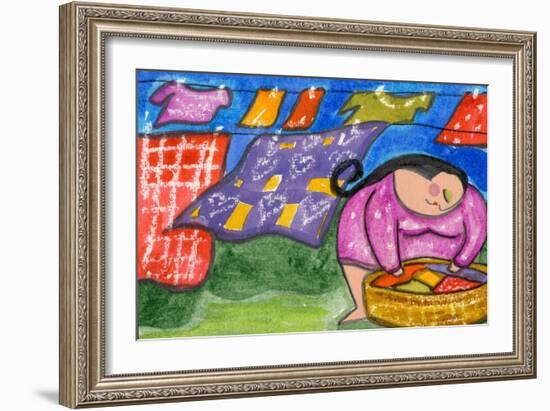 Big Diva Laundry Day-Wyanne-Framed Giclee Print