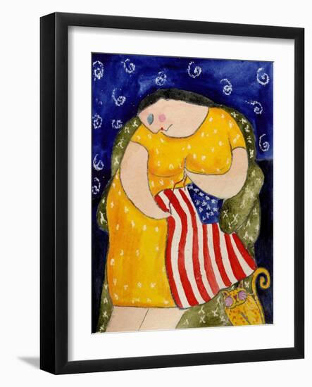 Big Diva Mending Our Flag-Wyanne-Framed Giclee Print