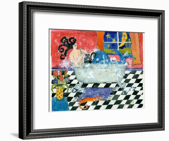 Big Diva Mermaid Bubble Bath-Wyanne-Framed Giclee Print