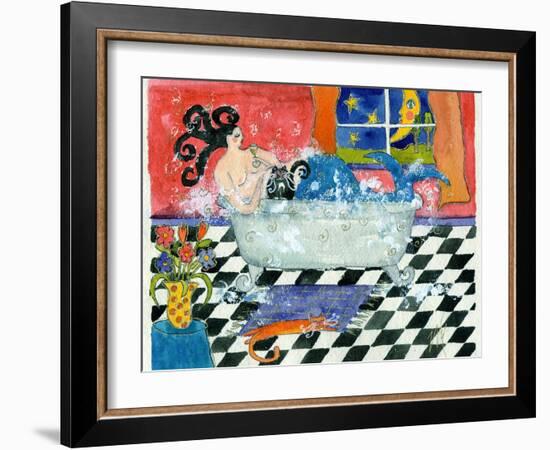 Big Diva Mermaid Bubble Bath-Wyanne-Framed Giclee Print