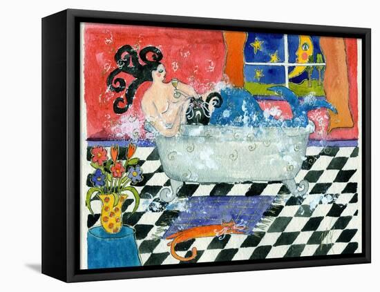 Big Diva Mermaid Bubble Bath-Wyanne-Framed Premier Image Canvas