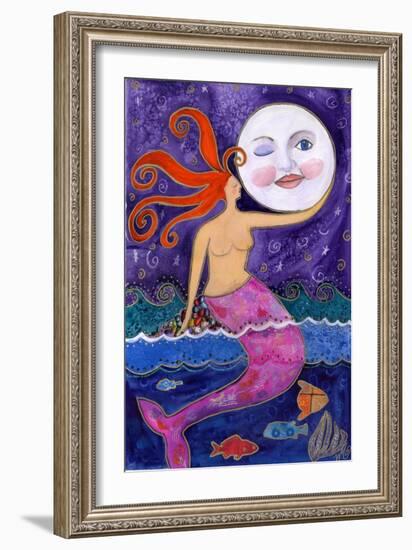 Big Diva Mermaid Moon Lover-Wyanne-Framed Giclee Print